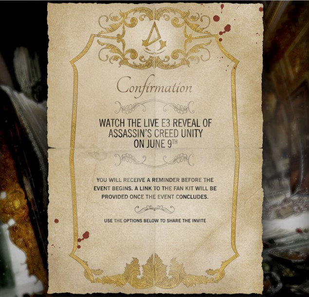  Assassin’s Creed: Unity - Первый взгляд на нового ассасина и других персонажей    