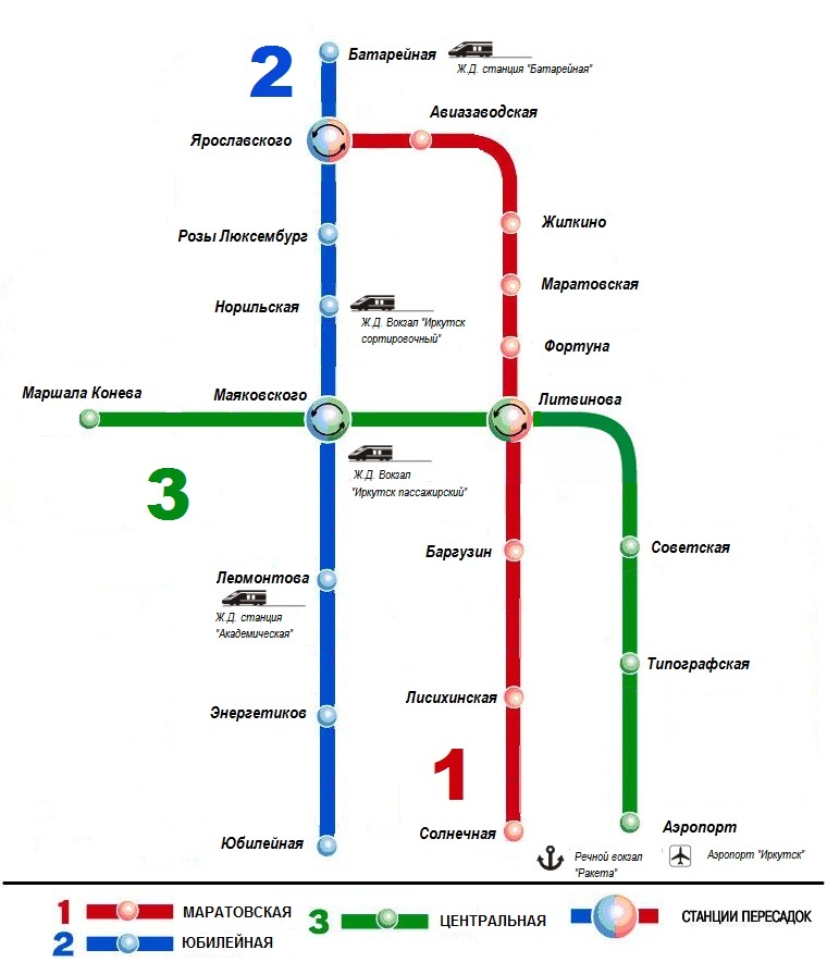 Карта метро иркутск