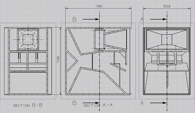 Рупорный сабвуфер чертежи