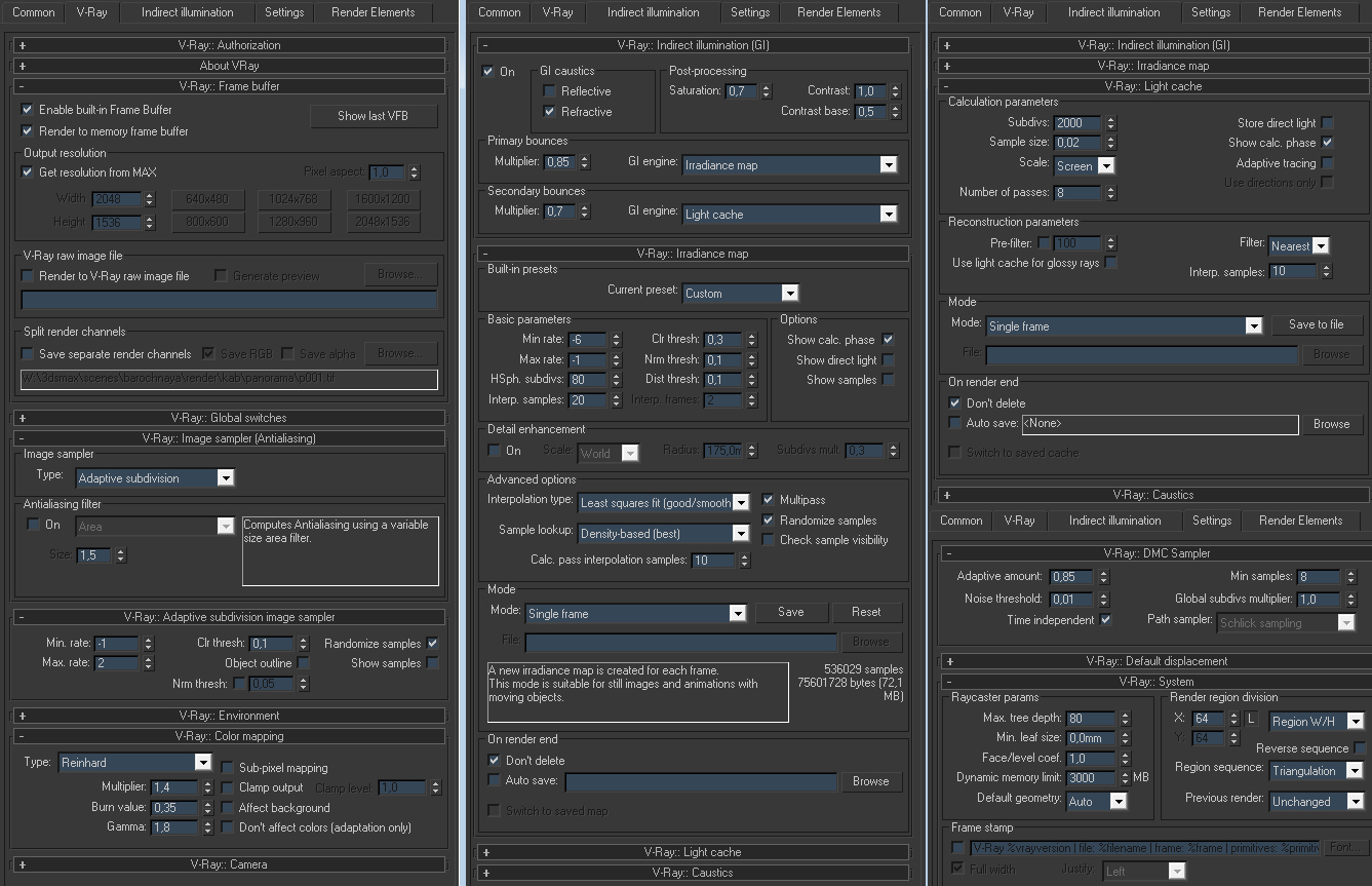 3d max настройка vray интерьер