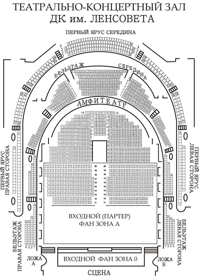 схема зала ленсовета дк