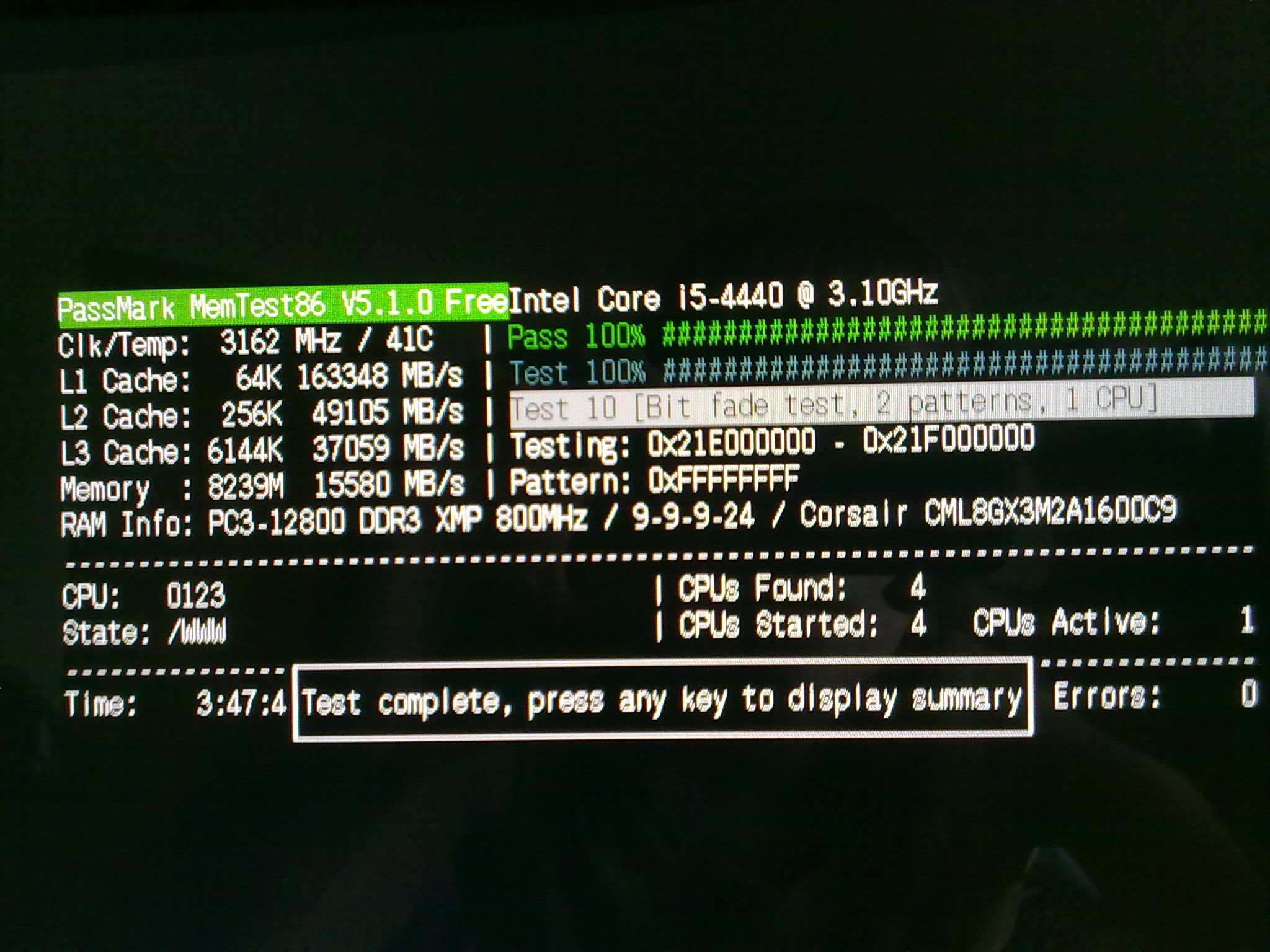 Cpu found on physical core