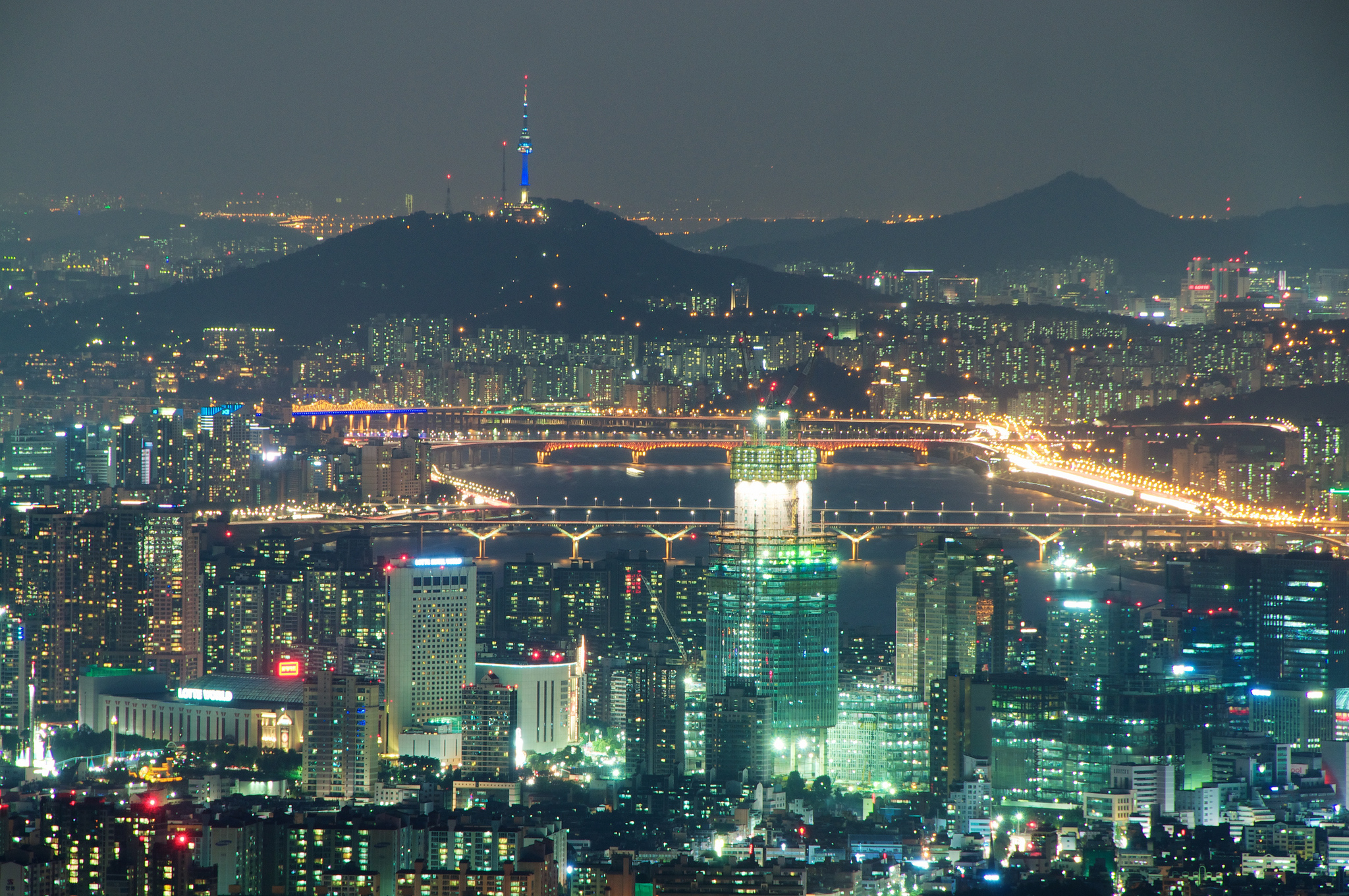 Сеул Южная Корея вид сверху