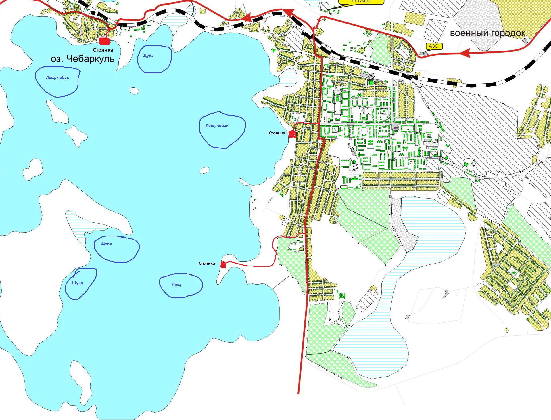 Карта военного городка