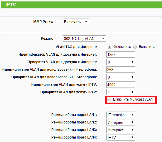 Id деактивирован. Порт режим работы.