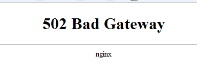 502 bad gateway nginx