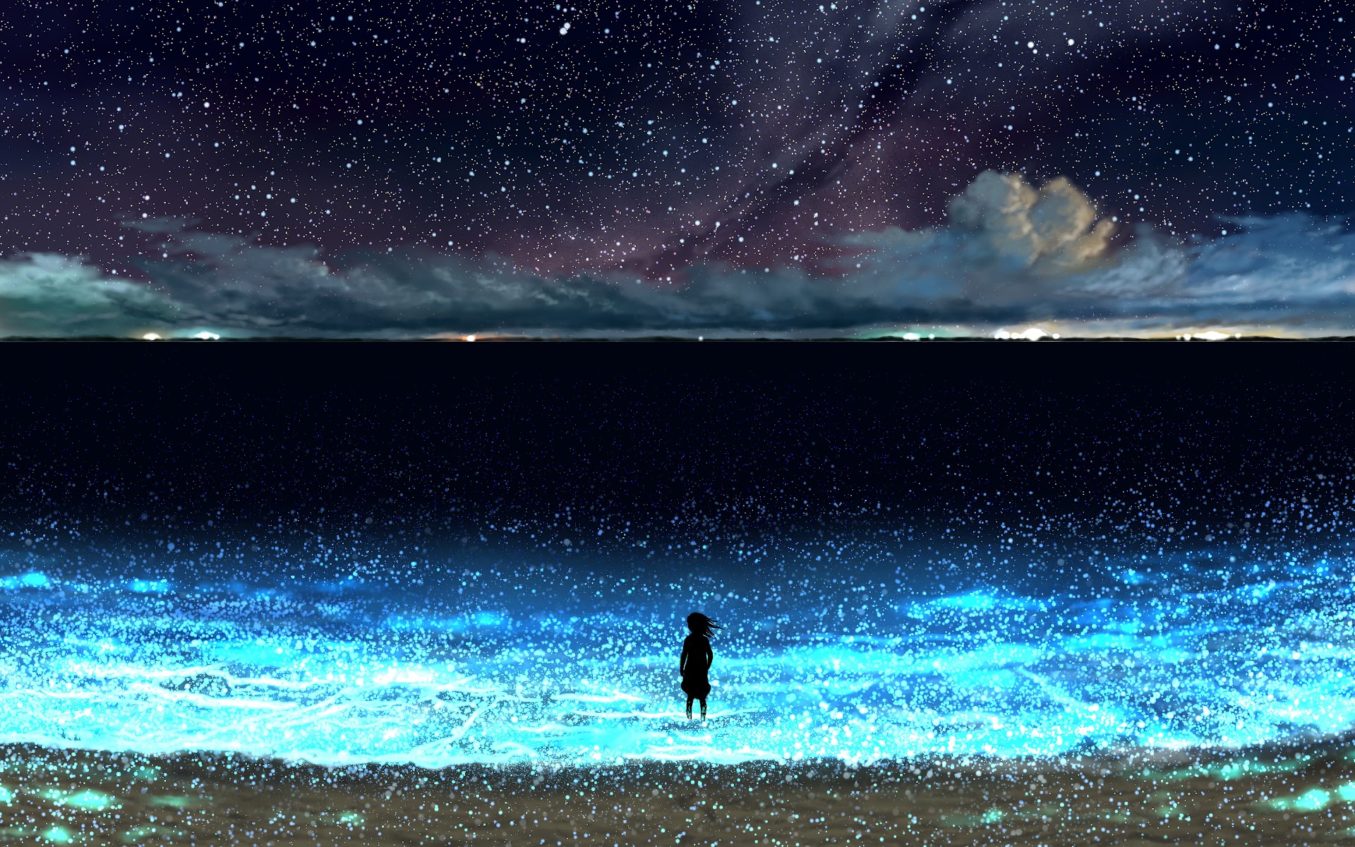 море и звездное небо
