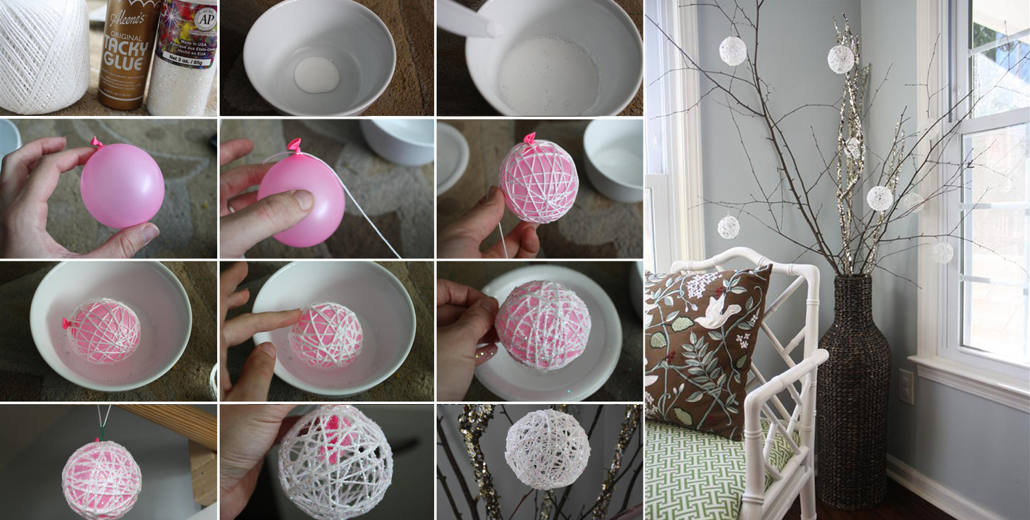 Изготавливаем декоративные шары из ниток и клея. Как сделать шары из ниток и клея своими руками?