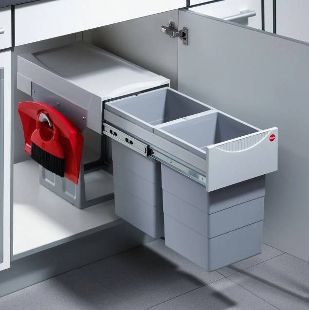 мусорное ведро выдвижное мусорное ведро выдвижное Hailo 3666-80