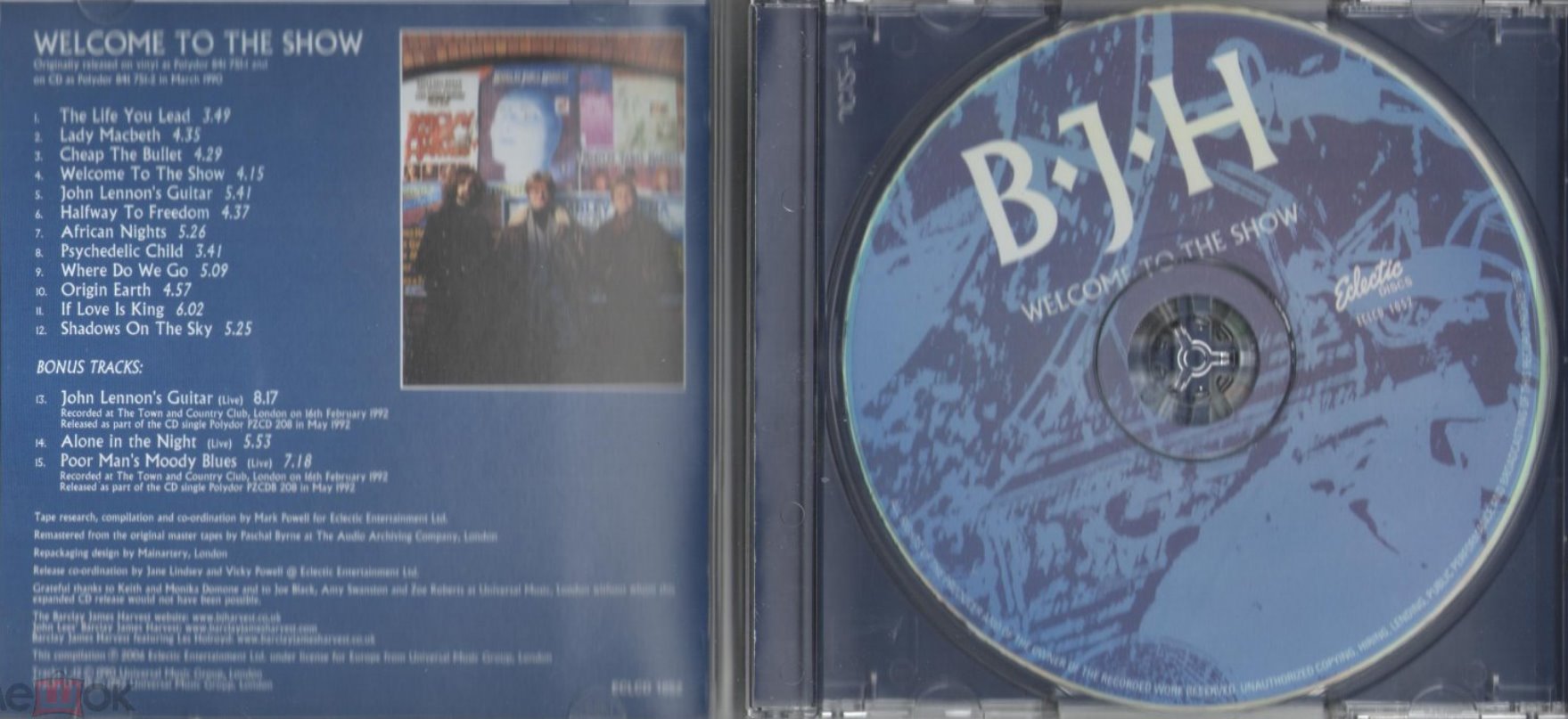 Купить аудио диск 'Barclay James Harvest' - 1990 - 'Welcome To The