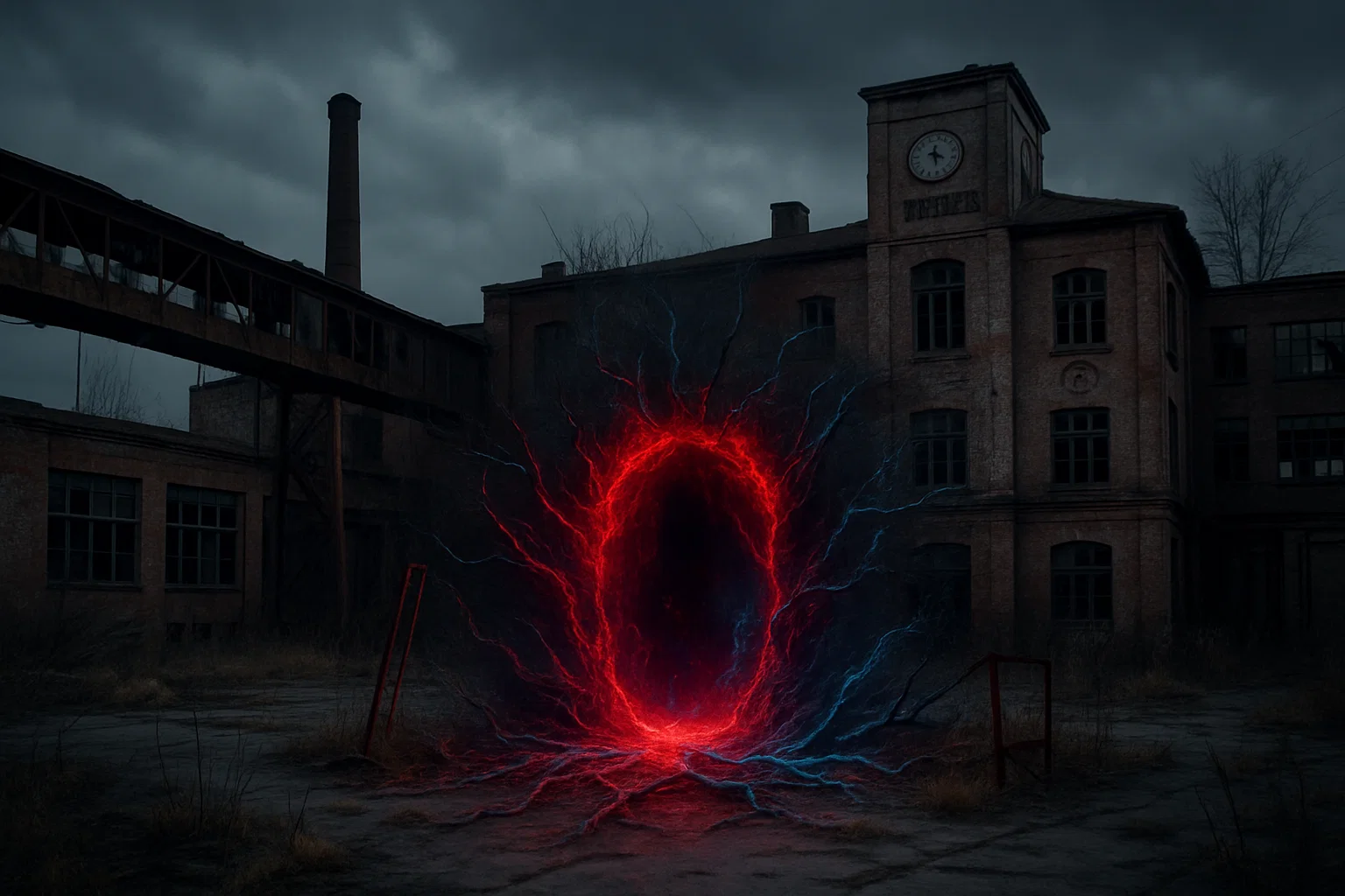 российский заброшенный завод и портал