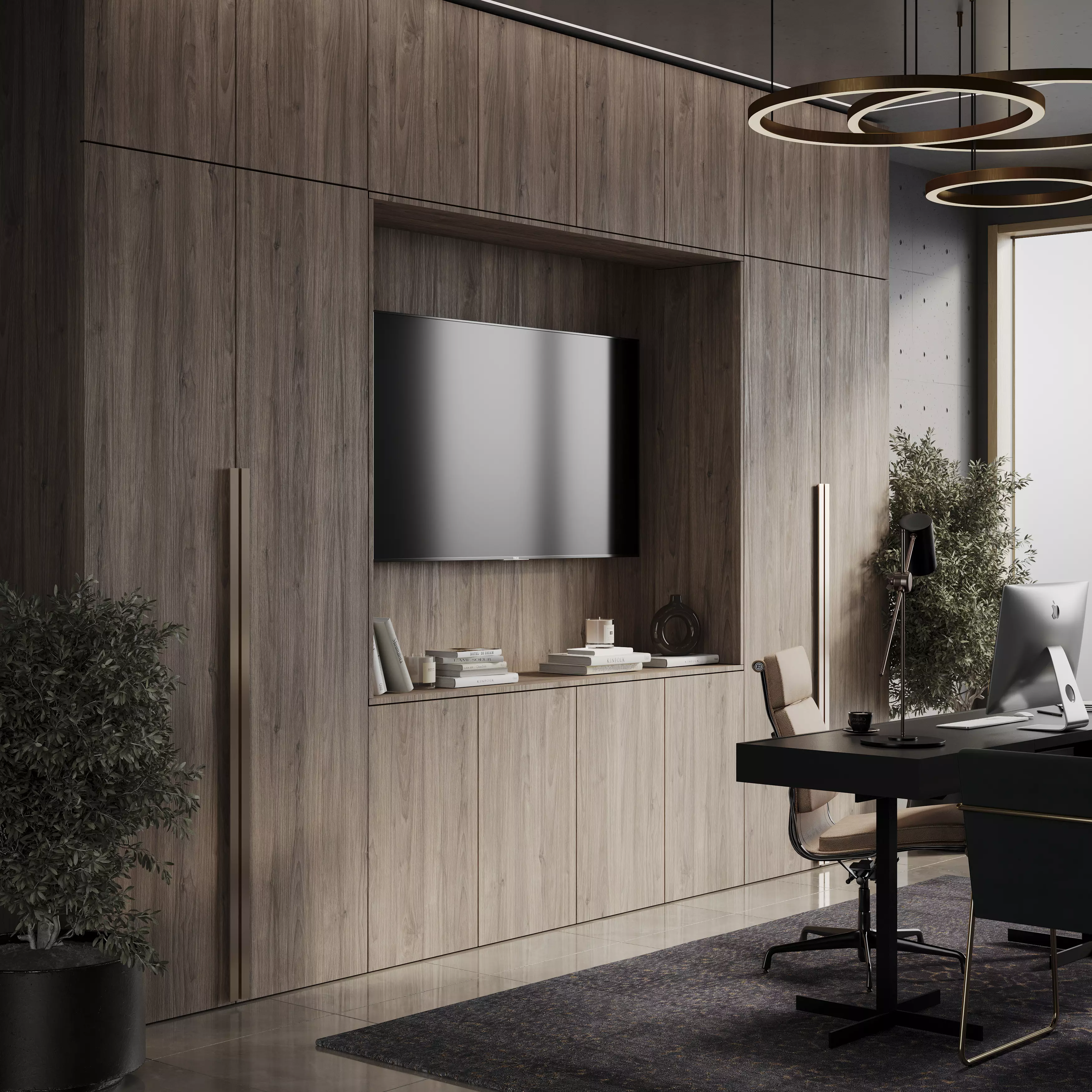 Плиты TSS Dekta в интерьере гостиной