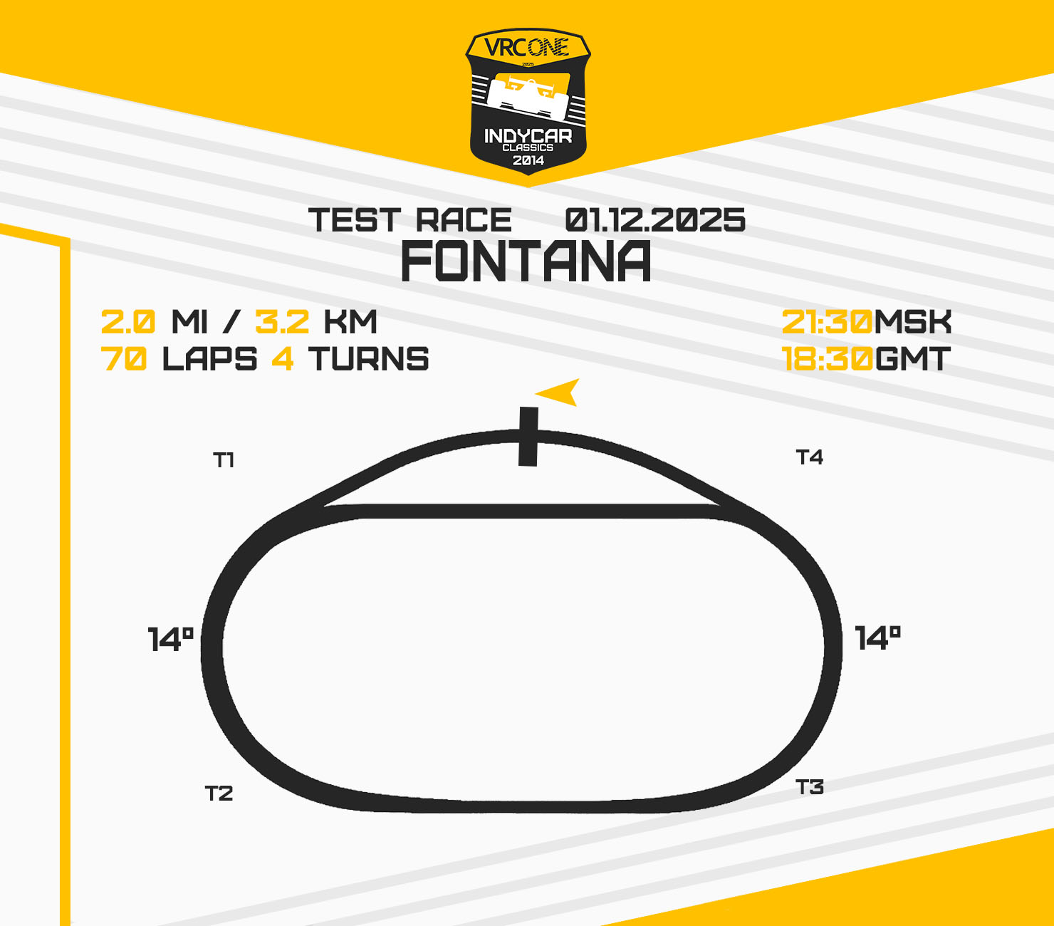 VRC IndyCar 2014 - Test Race - Fontana